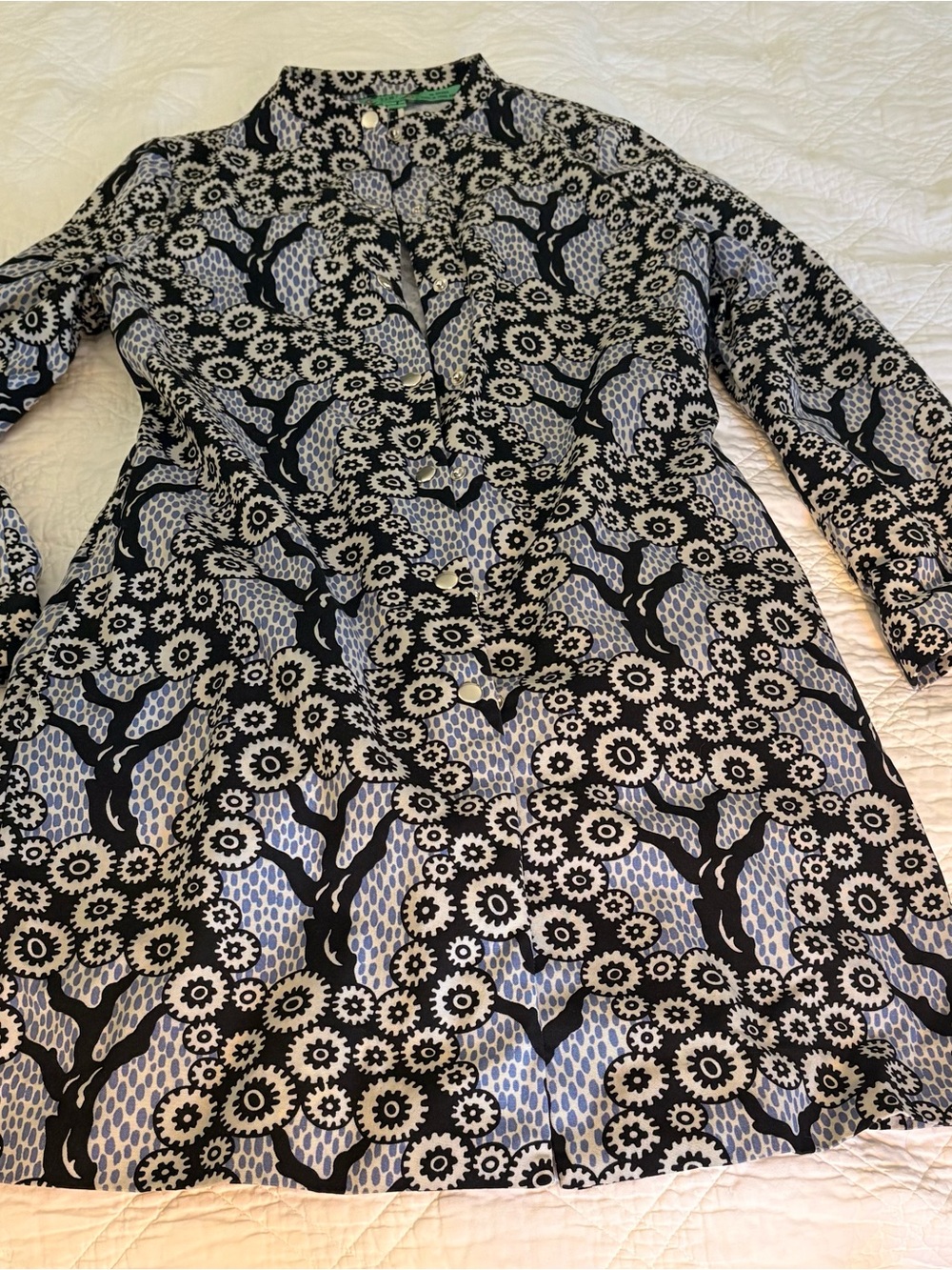 Artist Print 70’s Vintage coat dress/trench